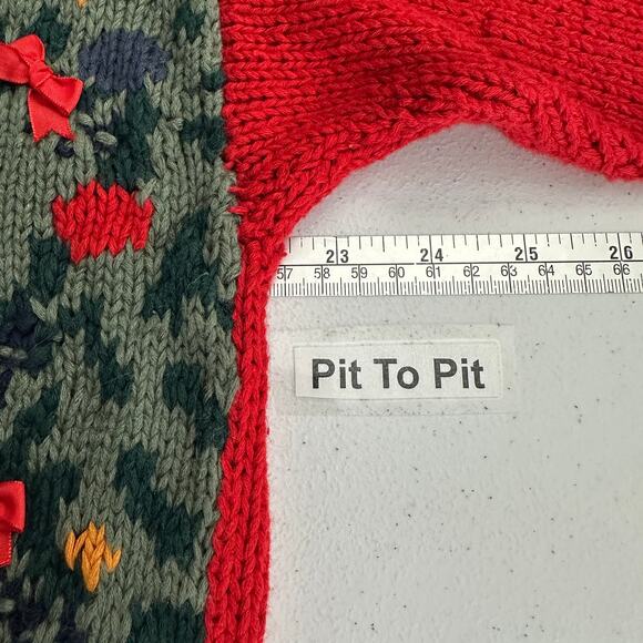 Woolrich Womens Christmas Sweater Size L Holiday Dogs Tree Vintage Retro Festive - Picture 6 of 8